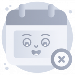 No Schedule Events -Flat Web and Mobile App Icons