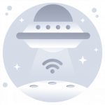 Wireless Spaceship -Flat Web and Mobile App Icons