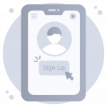 Sign Up -Flat Web and Mobile App Icons