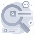 Content Searching -Flat Web and Mobile App Icons