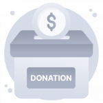 Give Donation -Flat Web and Mobile App Icons