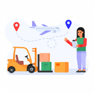 Logistic Distribution -Set of Logistics Vector Illustrations