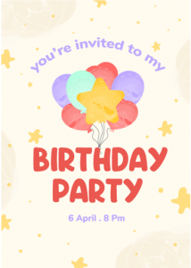 Balloons Card -25 Birthday Invitation Templates (2)