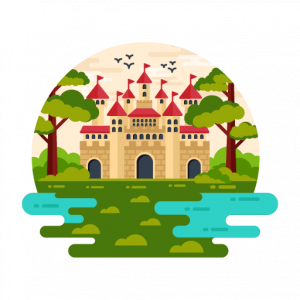 Castle Landscape -156 Mini Landscape Vectors