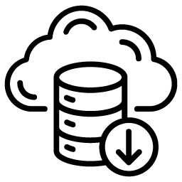 Cloud Database - Big Data Icons