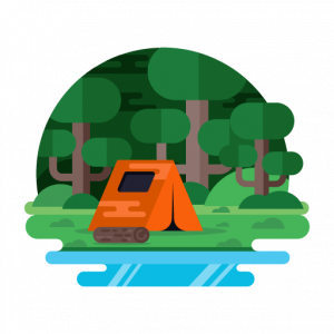 Forest Camping -156 Mini Landscape Vectors