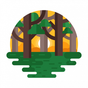 Forest Sunset -156 Mini Landscape Vectors