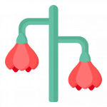 Red Bellflowers -300 Flat Flower Icons (2)