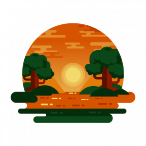 Sunset Landscape -156 Mini Landscape Vectors