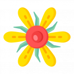 Tick Seed -300 Flat Flower Icons