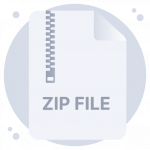 Zip File -Flat Web and Mobile App Icons