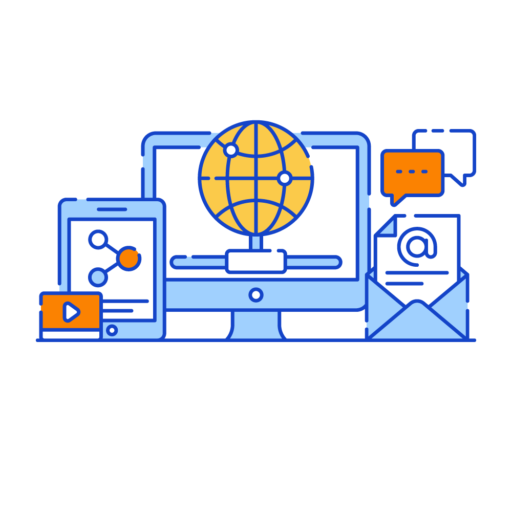 Global Communication -Data Analytics Illustrations