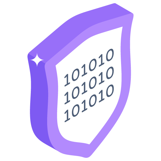 Binary Protection -Cyber Security Isometric Icons