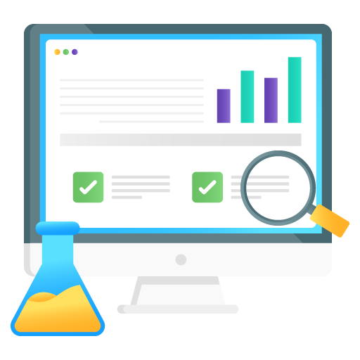 Data Research -Web Hosting and Data Analytics Flat Gradi