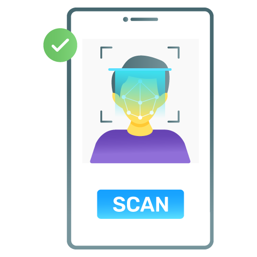 Image Recognition -Artificial Intelligence Flat Gradient Vectors