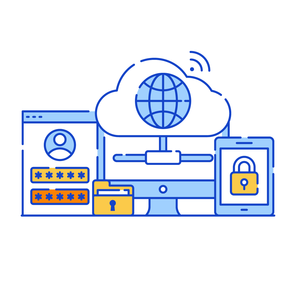Secure Connection -Data Analytics Illustrations