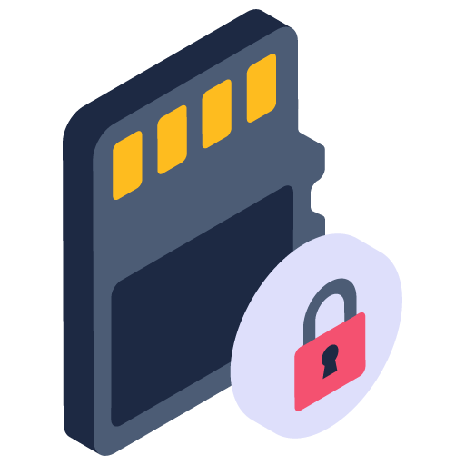 Secure Memory -Cyber Security Isometric Icons