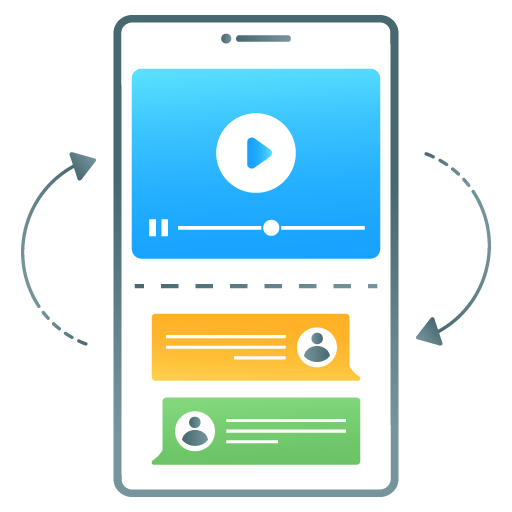 Multitasking Phone -App Development Flat Gradient Vectors