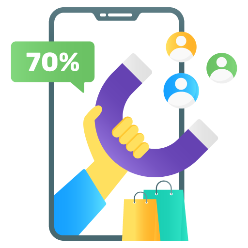 Attracting Customer -Ecommerce Flat Gradient Vectors Pack