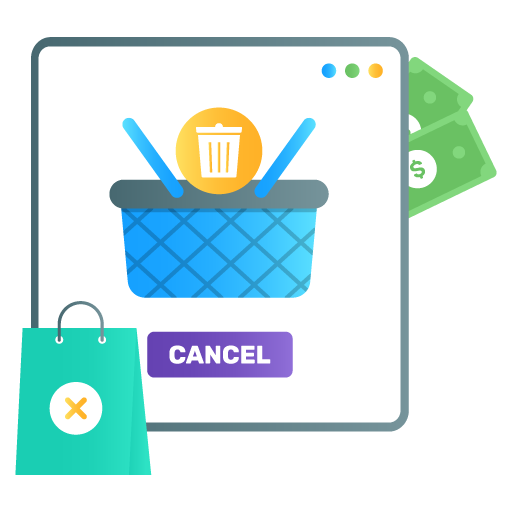 Cancel Order -Ecommerce Flat Gradient Vectors Pack