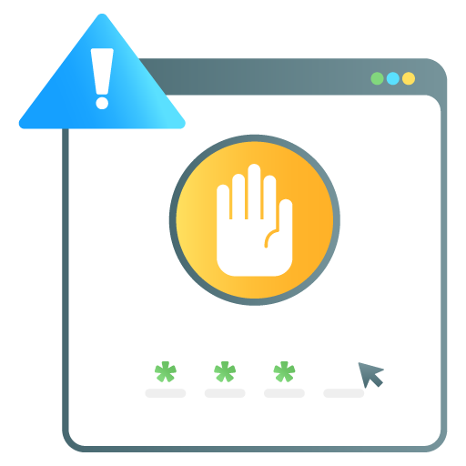 Access Denied -Web Hosting and Data Analytics Flat Gradi