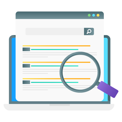 Web Search -App Development Flat Gradient Vectors