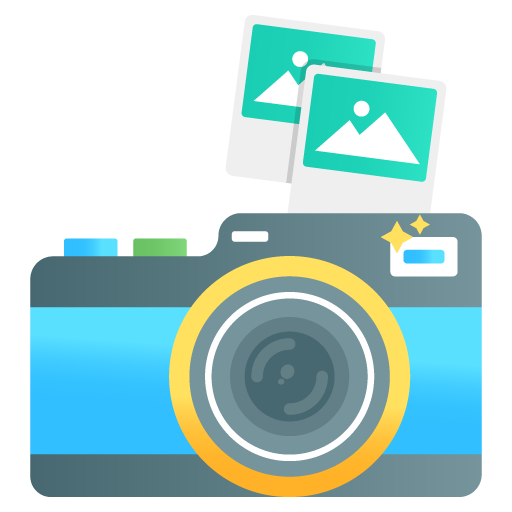 Digital Camera -Artificial Intelligence Flat Gradient Vectors