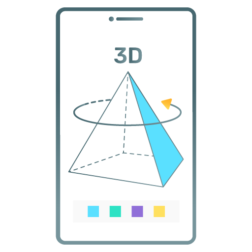 3d Object -Artificial Intelligence Flat Gradient Vectors
