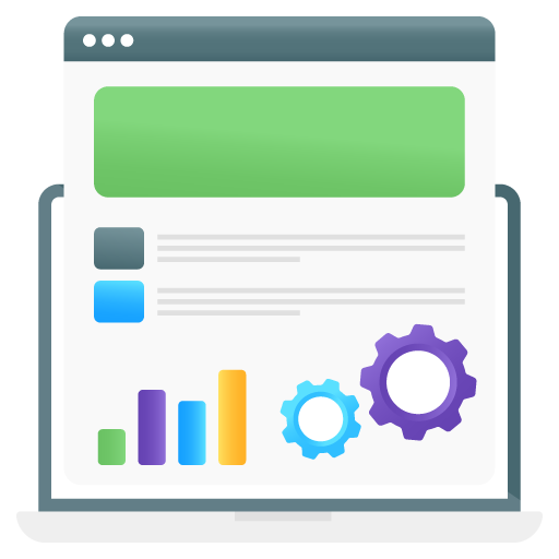 Web Panel -Web Hosting and Data Analytics Flat Gradient