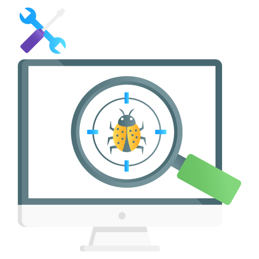 Bug Fixing -Web Hosting and Data Analytics Flat Gradient