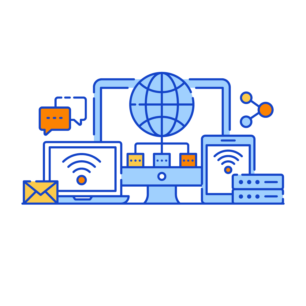 Network Connection -Data Analytics Illustrations