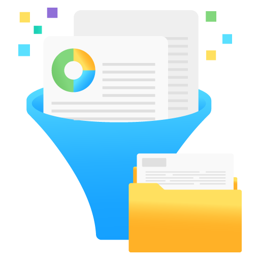 Data Filter -Web Hosting and Data Analytics Flat Gradien