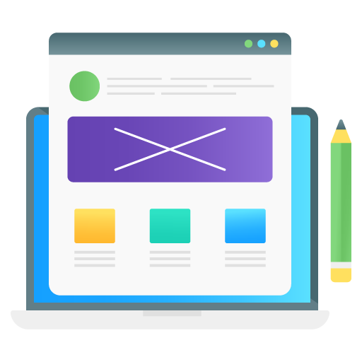 Website Prototype -App Development Flat Gradient Vectors