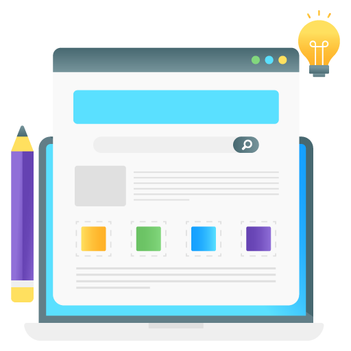 Web Layout -App Development Flat Gradient Vectors