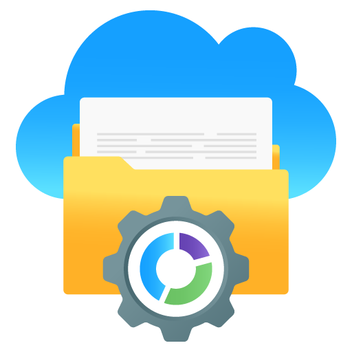 Data Management -Web Hosting and Data Analytics Flat Gra