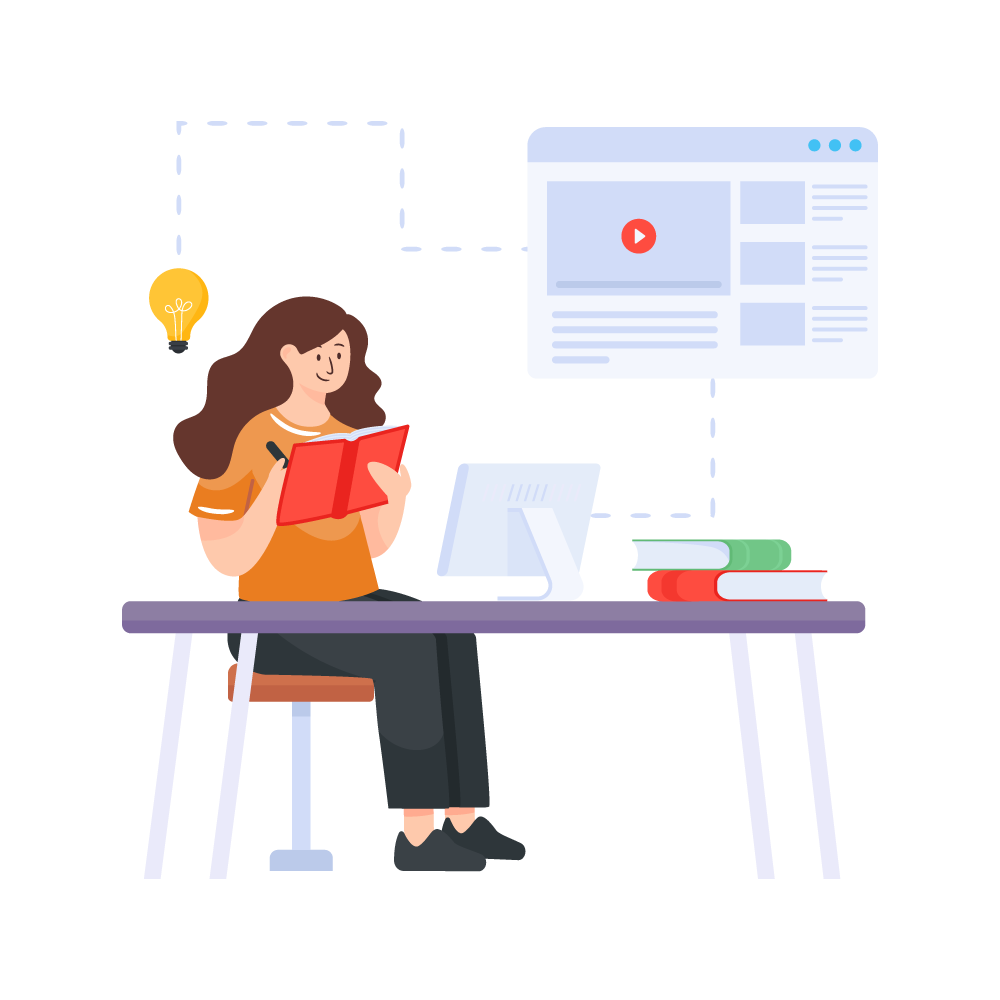Learning Environment -Flat Online Learning Illustrations