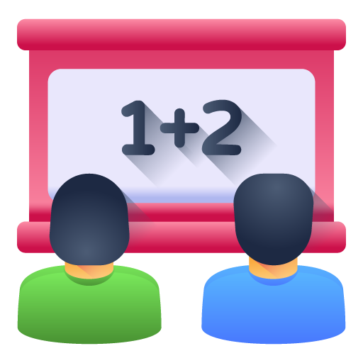 Math Class -100 E-learning Vector Icons