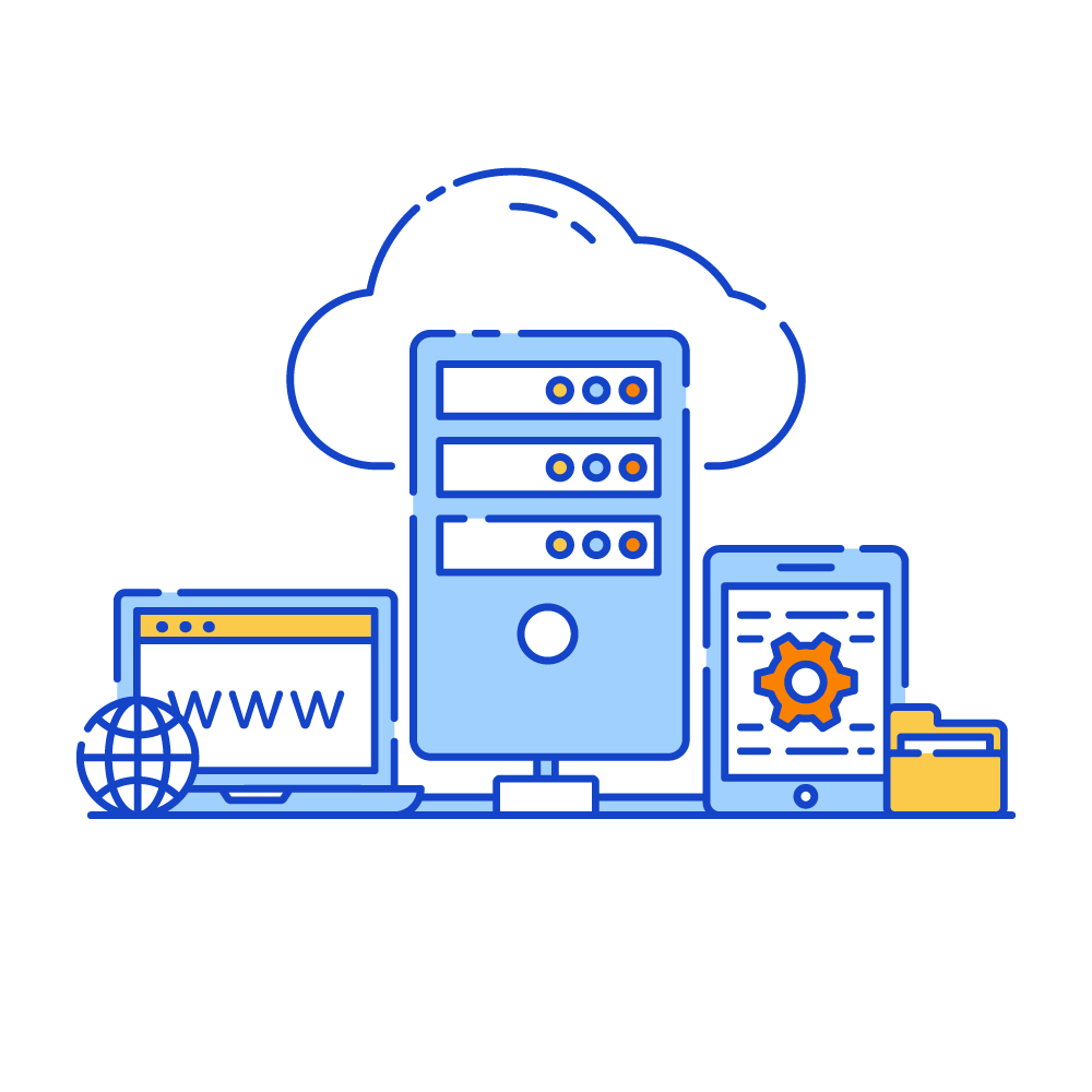 Cloud Hosting -Data Analytics Illustrations