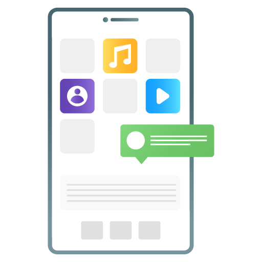 Mobile Apps -App Development Flat Gradient Vectors