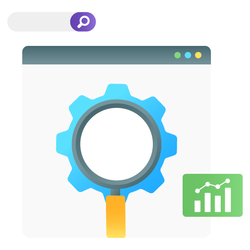 Search Optimization -App Development Flat Gradient Vectors
