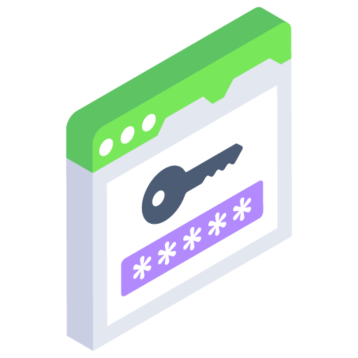 Website Password -Cyber Security Isometric Icons