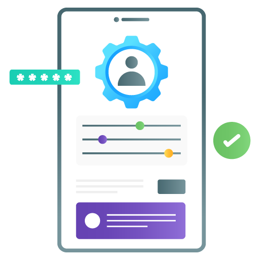 User Setting -Seo and Development Flat Gradient Vectors