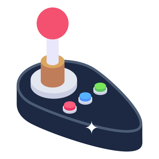 Arcade Stick Controller -Game Isometric Icons