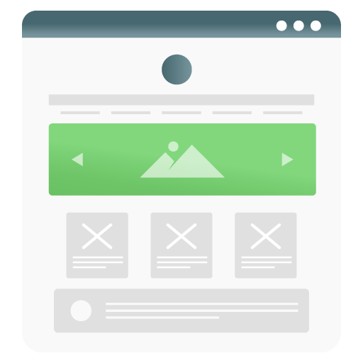 Website Wireframe -App Development Flat Gradient Vectors