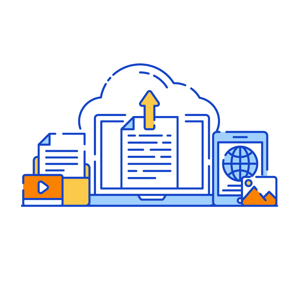 Cloud Upload -Data Analytics Illustrations