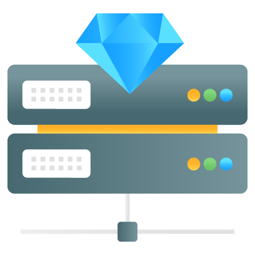 Premium Hosting -Web Hosting and Data Analytics Flat Gra