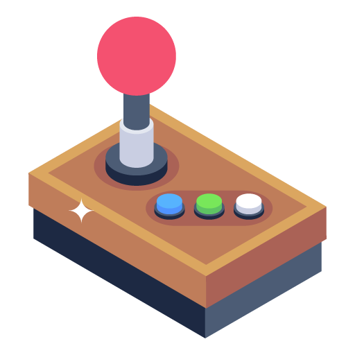 Retro Joystick Controller -Game Isometric Icons