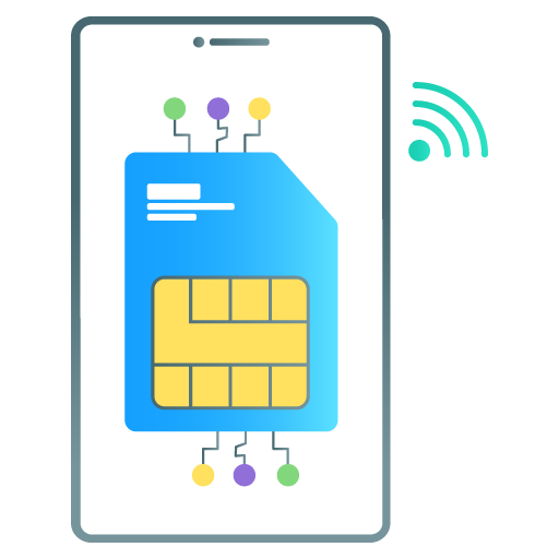 Smart Sim -Artificial Intelligence Flat Gradient Vectors