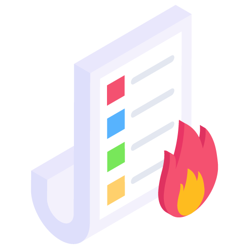 Burning Data -Cyber Security Isometric Icons