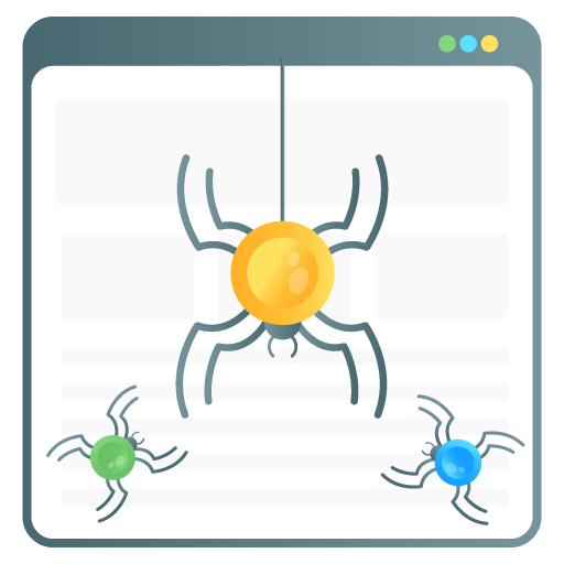 Web Crawler -Web Hosting and Data Analytics Flat Gradien